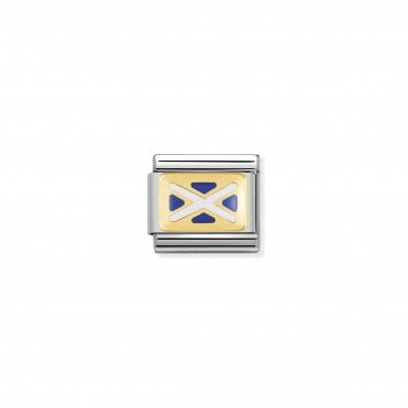 Classic Yellow Gold & Enamel Scotland Charm