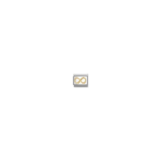 NOMINATION ITALY Classic Yellow Gold Etched Infinity Charm