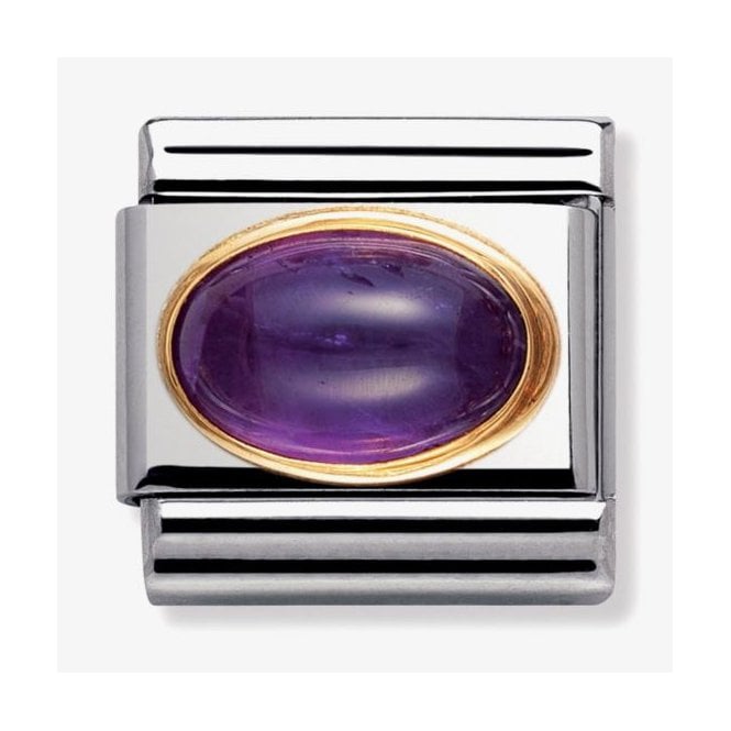 NOMINATION ITALY Classic Yellow Gold February Birthstone Charm