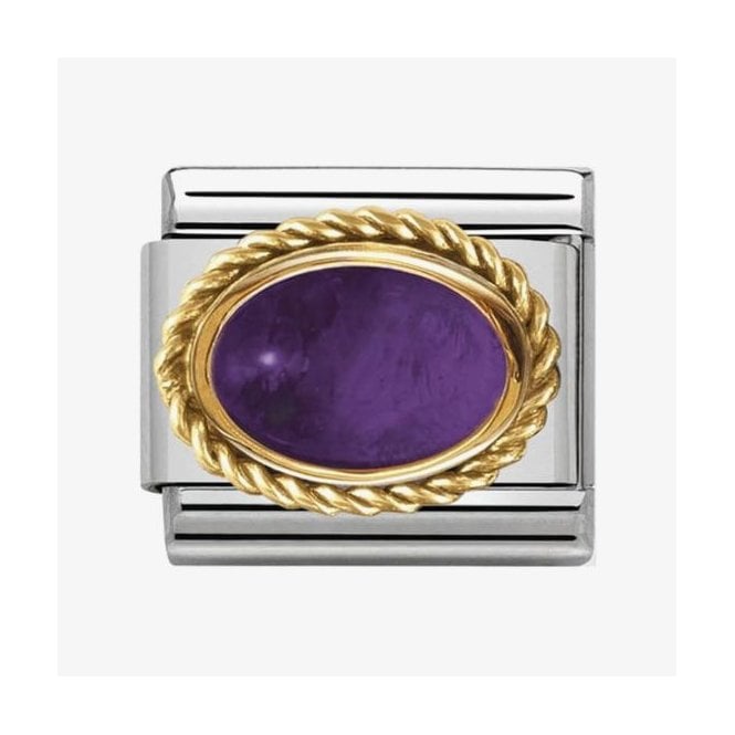 NOMINATION ITALY Classic Yellow Gold February Birthstone Charm
