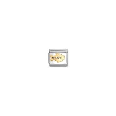 Classic Yellow Gold Fish Friends Charm