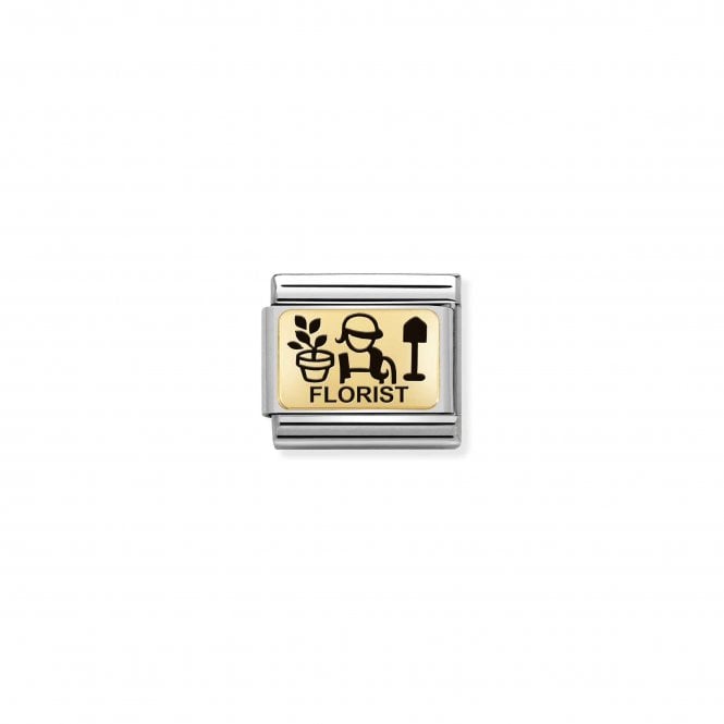 NOMINATION ITALY Classic Yellow Gold Florist Charm