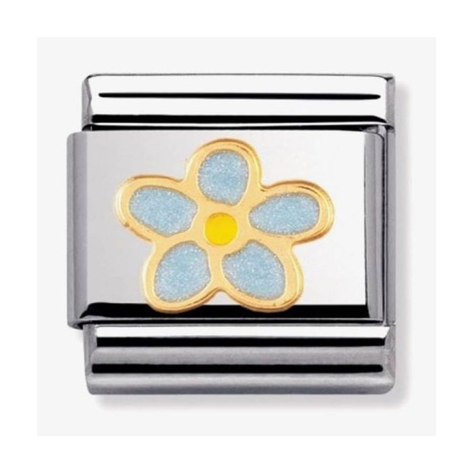 NOMINATION ITALY Classic Yellow Gold Forget-Me-Not Flower Charm