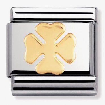 Classic Yellow Gold Four-Leaf Clover Charm