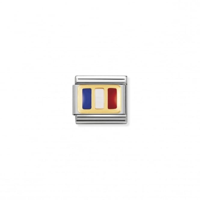 NOMINATION ITALY Classic Yellow Gold France Flag Charm