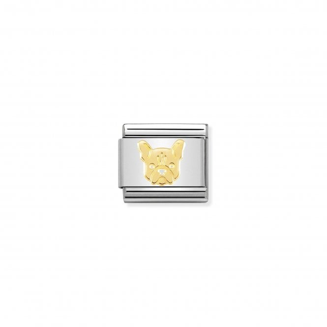 NOMINATION ITALY Classic Yellow Gold French Bulldog Charm
