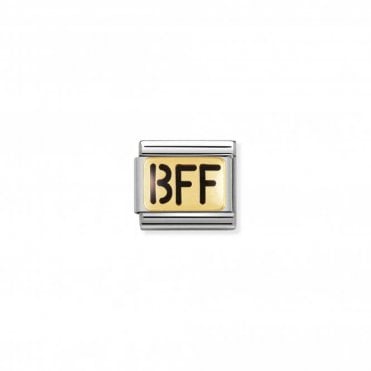 Classic Yellow Gold Friend Writing Charm