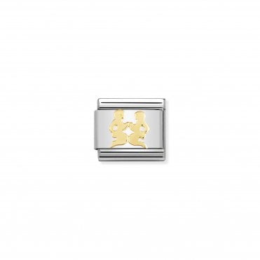 Classic Yellow Gold Gemini Charm
