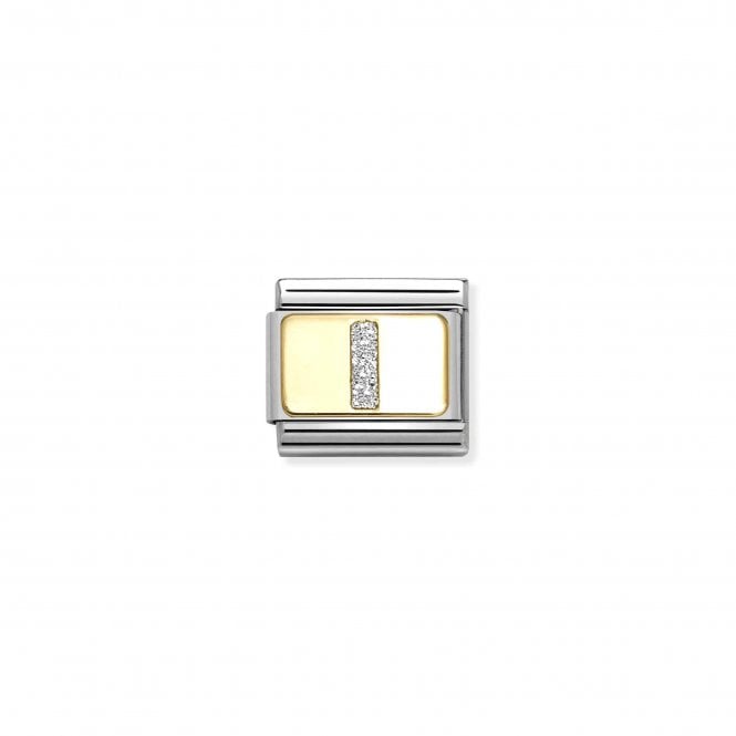 NOMINATION ITALY Classic Yellow Gold Glitter Letter I Charm
