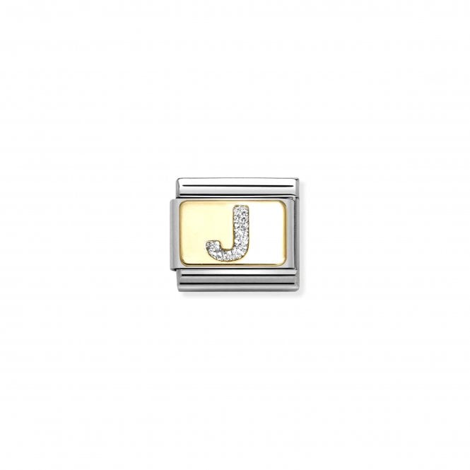 NOMINATION ITALY Classic Yellow Gold Glitter Letter J Charm