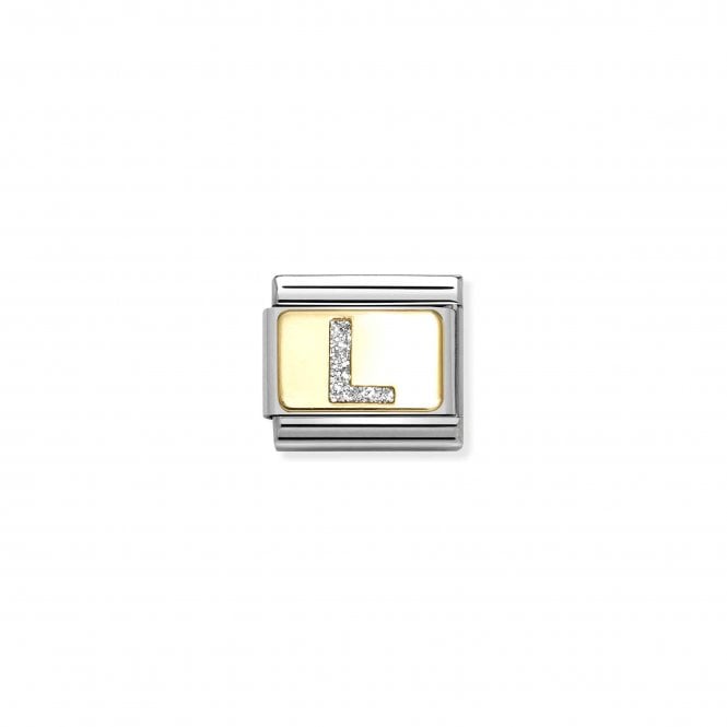 NOMINATION ITALY Classic Yellow Gold Glitter Letter L Charm