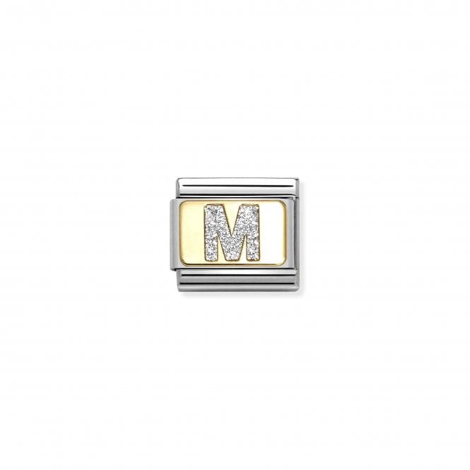 NOMINATION ITALY Classic Yellow Gold Glitter Letter M Charm