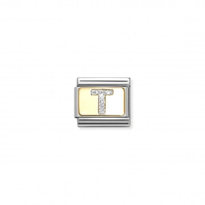 NOMINATION ITALY Classic Yellow Gold Glitter Letter T Charm
