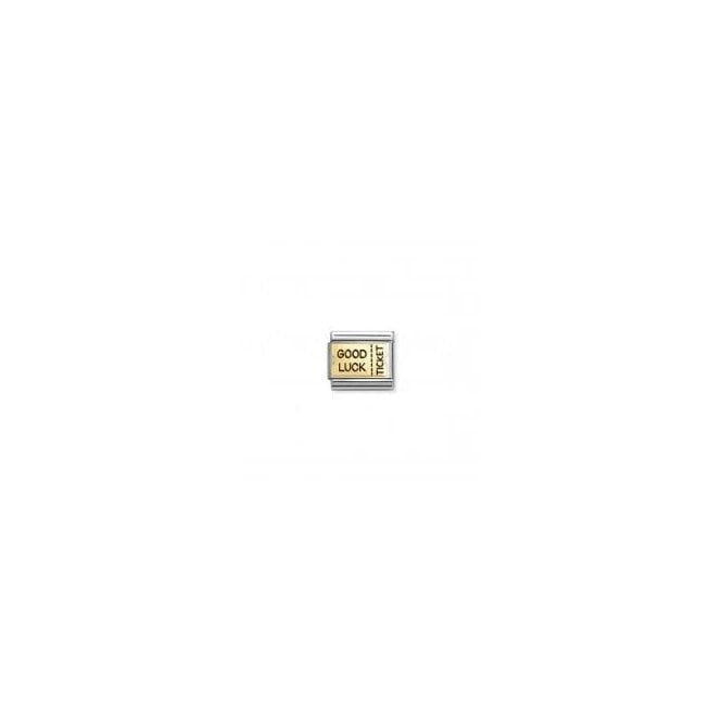 NOMINATION ITALY Classic Yellow Gold Good Luck Ticket Charm
