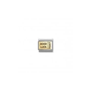 Classic Yellow Gold Good Luck Ticket Charm