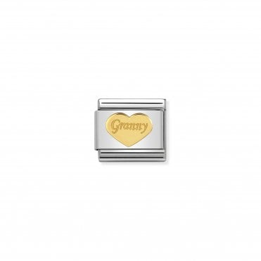 Classic Yellow Gold Granny Heart Charm