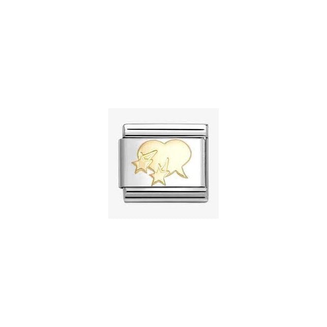 NOMINATION ITALY Classic Yellow Gold Heart Speech Bubble Charm