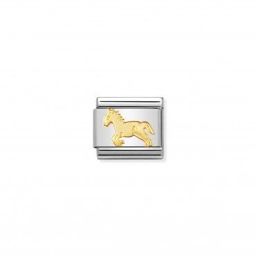 Classic Yellow Gold Horse Charm