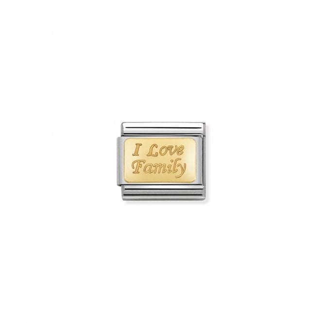 NOMINATION ITALY Classic Yellow Gold I Love Family Charm