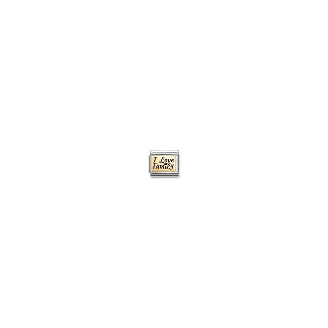 NOMINATION ITALY Classic Yellow Gold I love Family Charm