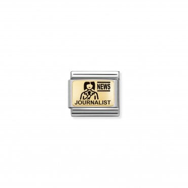Classic Yellow Gold Journalist Charm