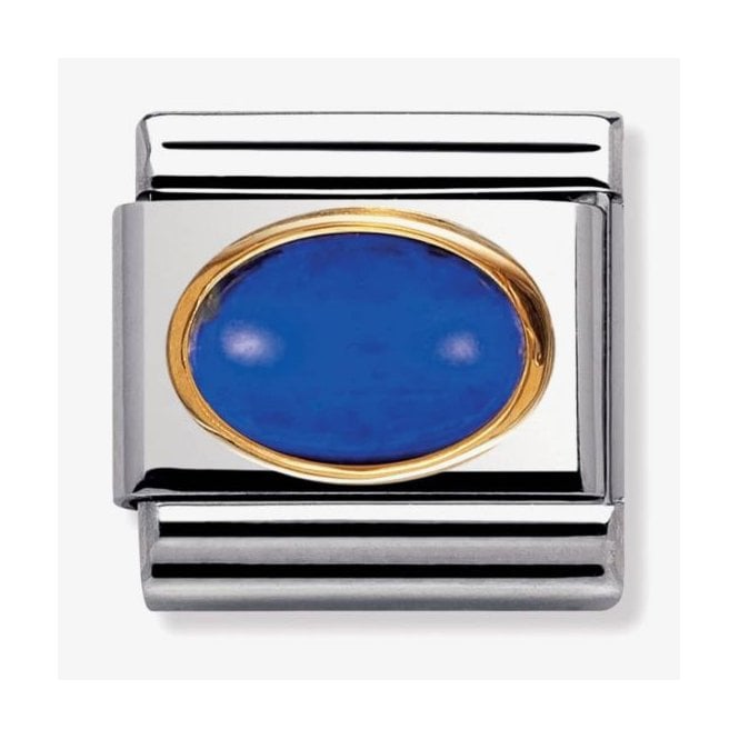 NOMINATION ITALY Classic Yellow Gold Lapis Lazuli Charm