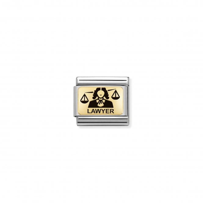 NOMINATION ITALY Classic Yellow Gold Lawyer Charm