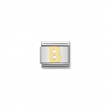 Classic Yellow Gold Letter B Charm