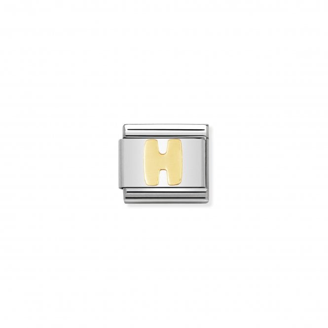 NOMINATION ITALY Classic Yellow Gold Letter H Charm
