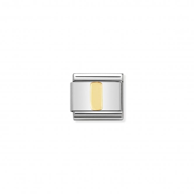 NOMINATION ITALY Classic Yellow Gold Letter I Charm