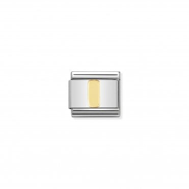 Classic Yellow Gold Letter I Charm