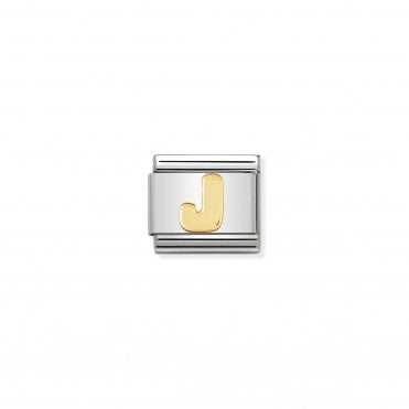 Classic Yellow Gold Letter J Charm