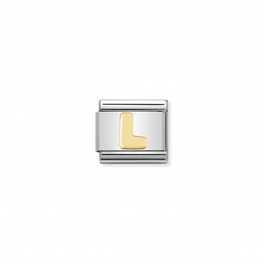 Classic Yellow Gold Letter L Charm