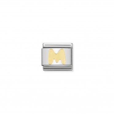 Classic Yellow Gold Letter M Charm