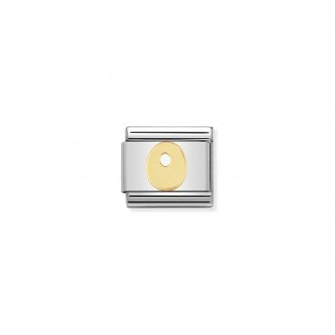 Classic Yellow Gold Letter O Charm