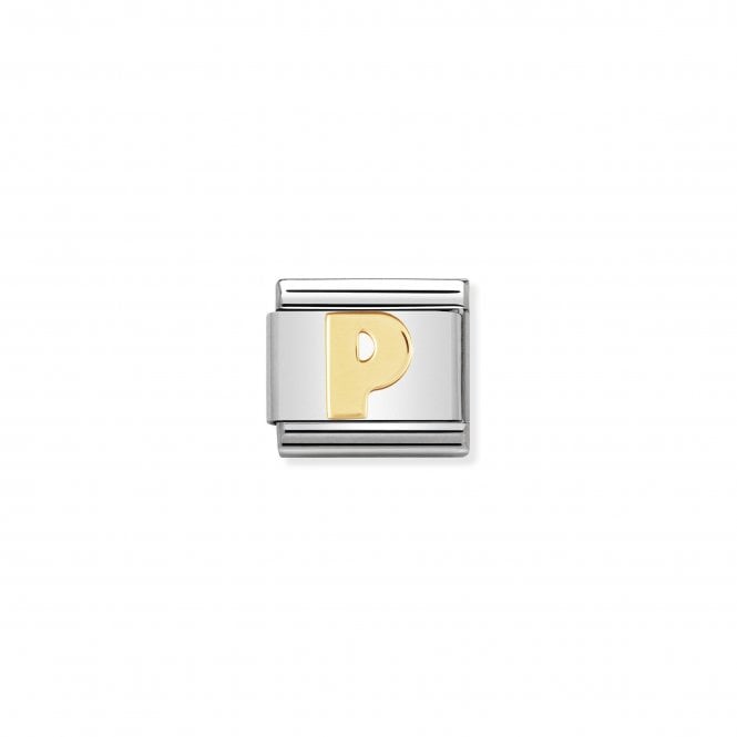 NOMINATION ITALY Classic Yellow Gold Letter P Charm