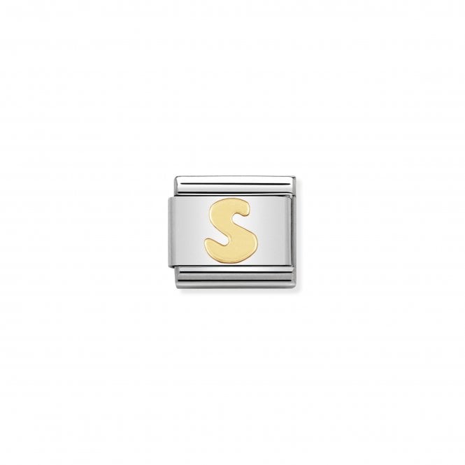 NOMINATION ITALY Classic Yellow Gold Letter S Charm