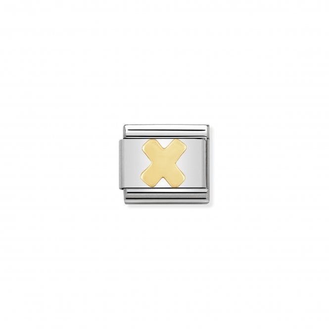NOMINATION ITALY Classic Yellow Gold Letter X Charm