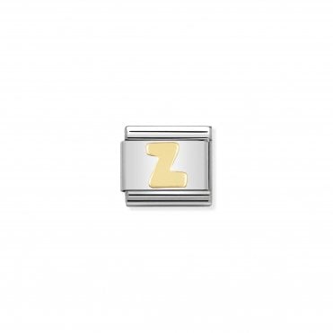 Classic Yellow Gold Letter Z Charm