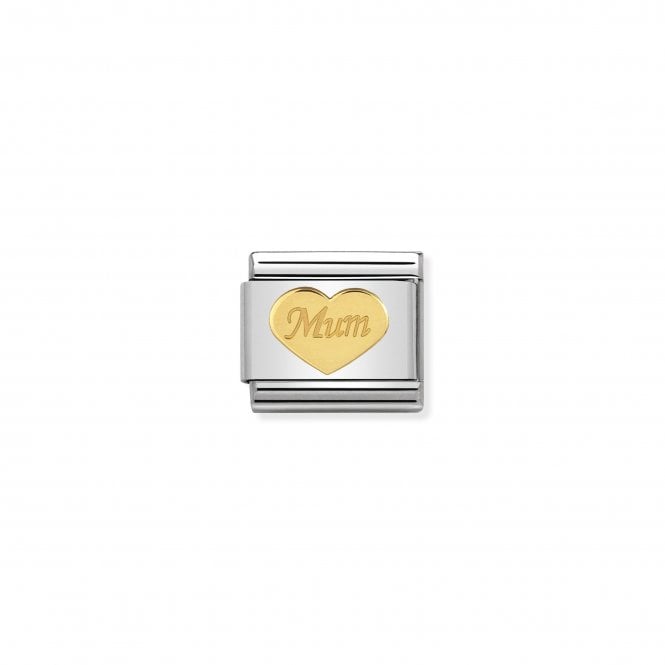 NOMINATION ITALY Classic Yellow Gold Mum Heart Charm