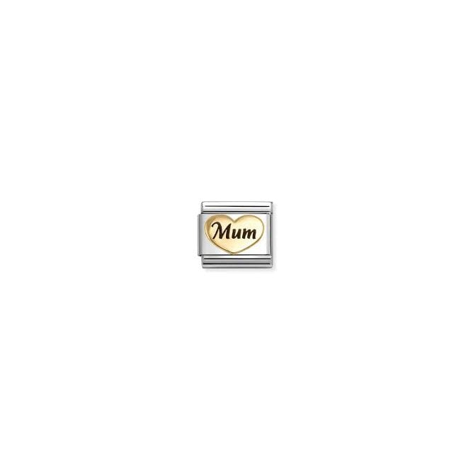 NOMINATION ITALY Classic Yellow Gold Mum Heart Charm