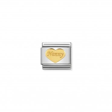 Classic Yellow Gold Nanny Heart Charm
