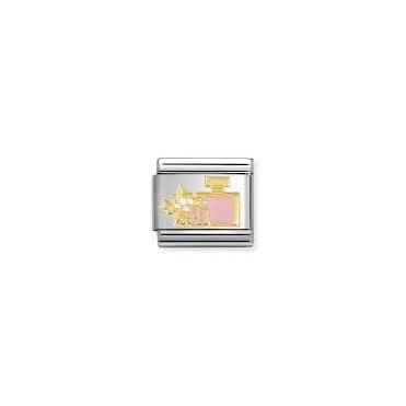 Classic Yellow Gold Perfume with Flower Charm