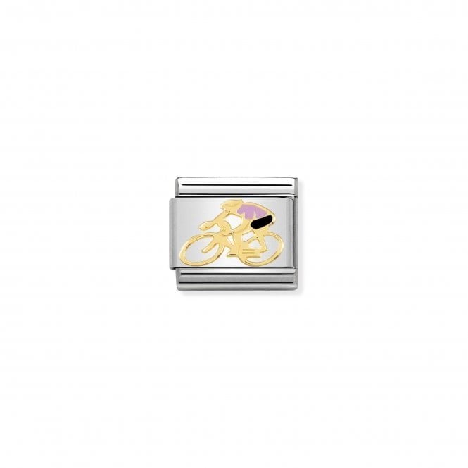 NOMINATION ITALY Classic Yellow Gold Pink Cyclist Charm