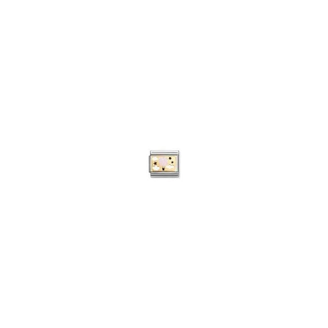 NOMINATION ITALY Classic Yellow Gold Pink Hot Air Balloon Charm