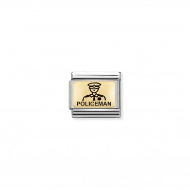 Classic Yellow Gold Policeman Charm