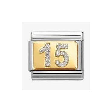 Classic Yellow Gold PVD Glitter 15 Charm