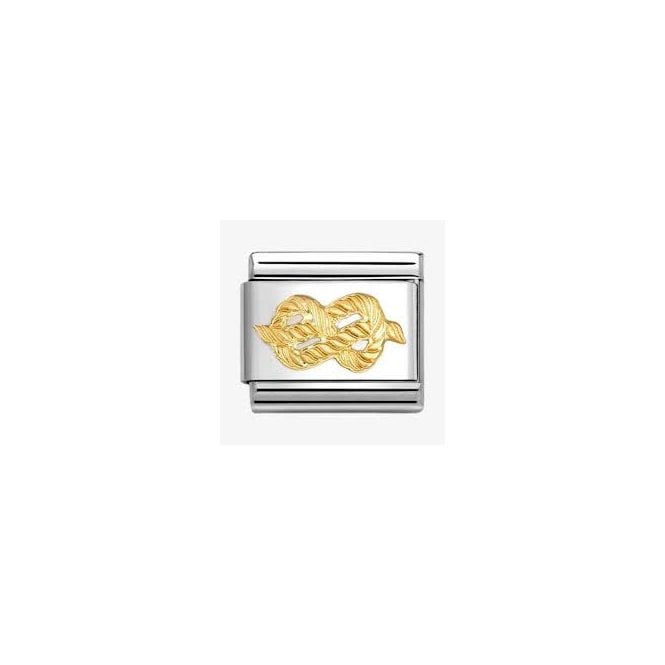NOMINATION ITALY Classic Yellow Gold PVD Infinity Knot Charm