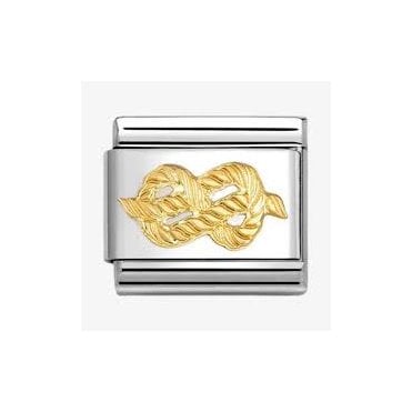 Classic Yellow Gold PVD Infinity Knot Charm