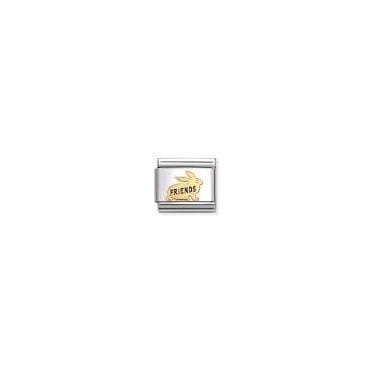 Classic Yellow Gold Rabbit Friends Charm